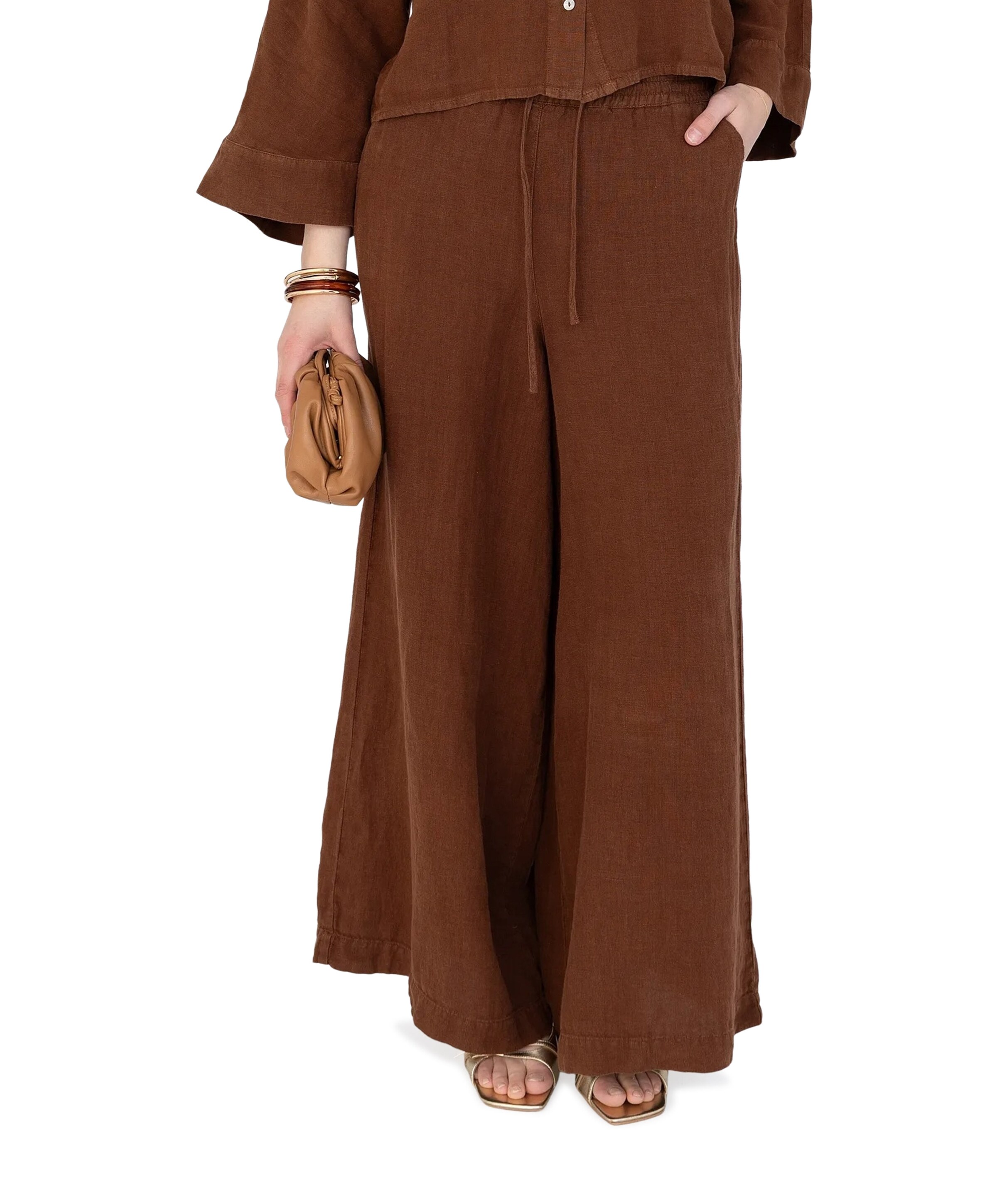 Anna 32a02-03506 dames broek bruin