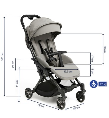 Beemoo Easy Fly Lux 4 Trille, Stone Grey
