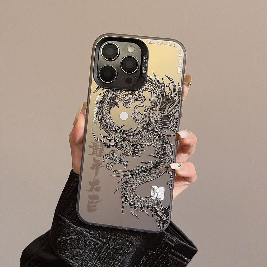 kloudkase - Drakentelefoonhoesje - iPhone 15 Pro Max / 15 Pro / 15 Plus / 15 / 14 Pro Max / 14 Pro / 14 Plus / 14 / 13 Pro Max / 13 Pro / 13 / 13 mini / 12 Pro Max / 12 Pro / 12 / 12 mini / 11 Pro Max / 11 Pro / 11