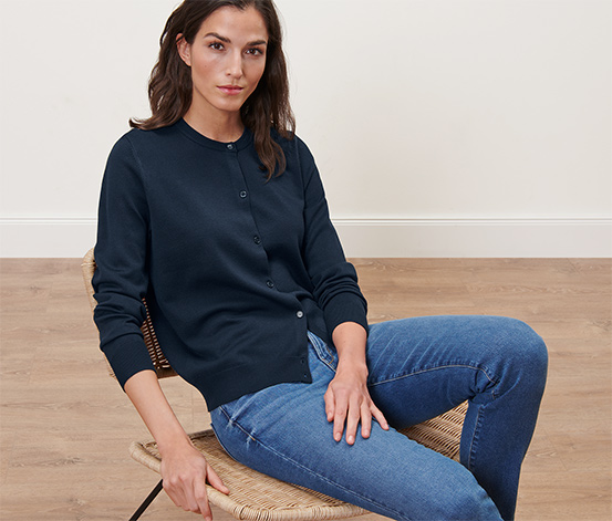 Feinstrick-Cardigan