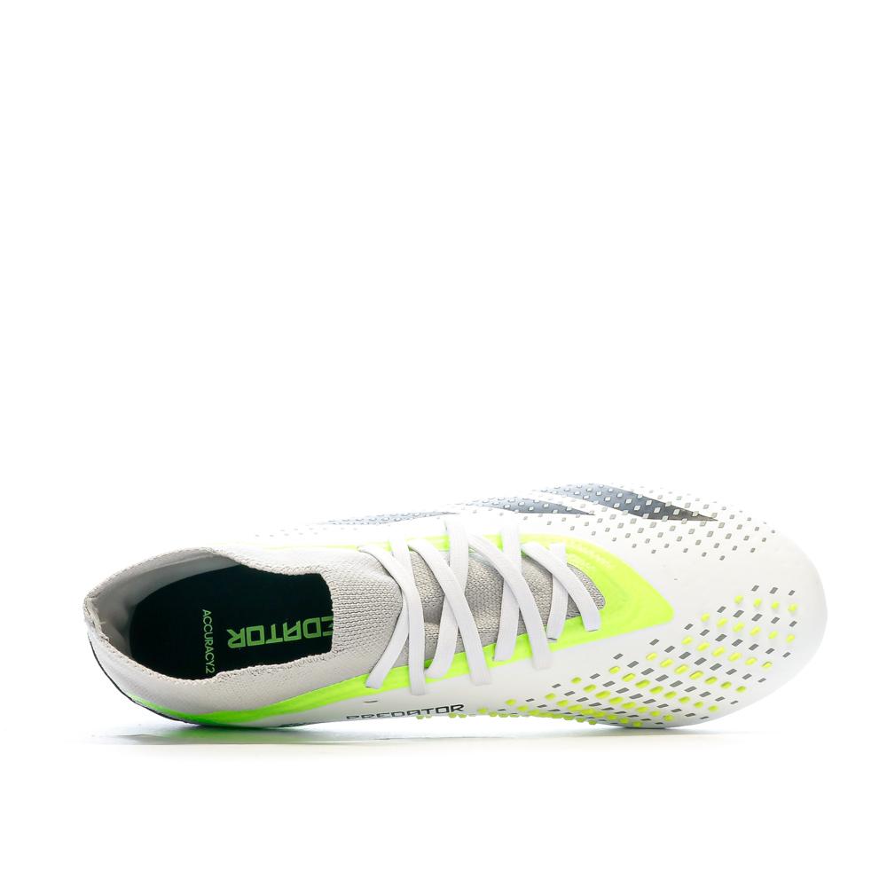 Adidas Chaussures de foot Blanc/Vert Homme Predator Accuracy.2 FG