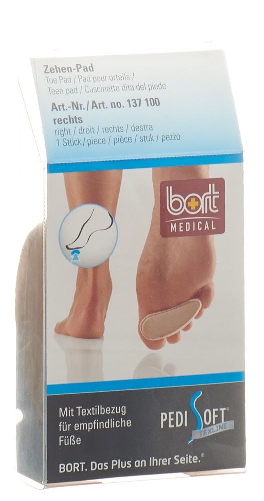 BORT Texline Zehen Pad<br>1 Stück, rechts