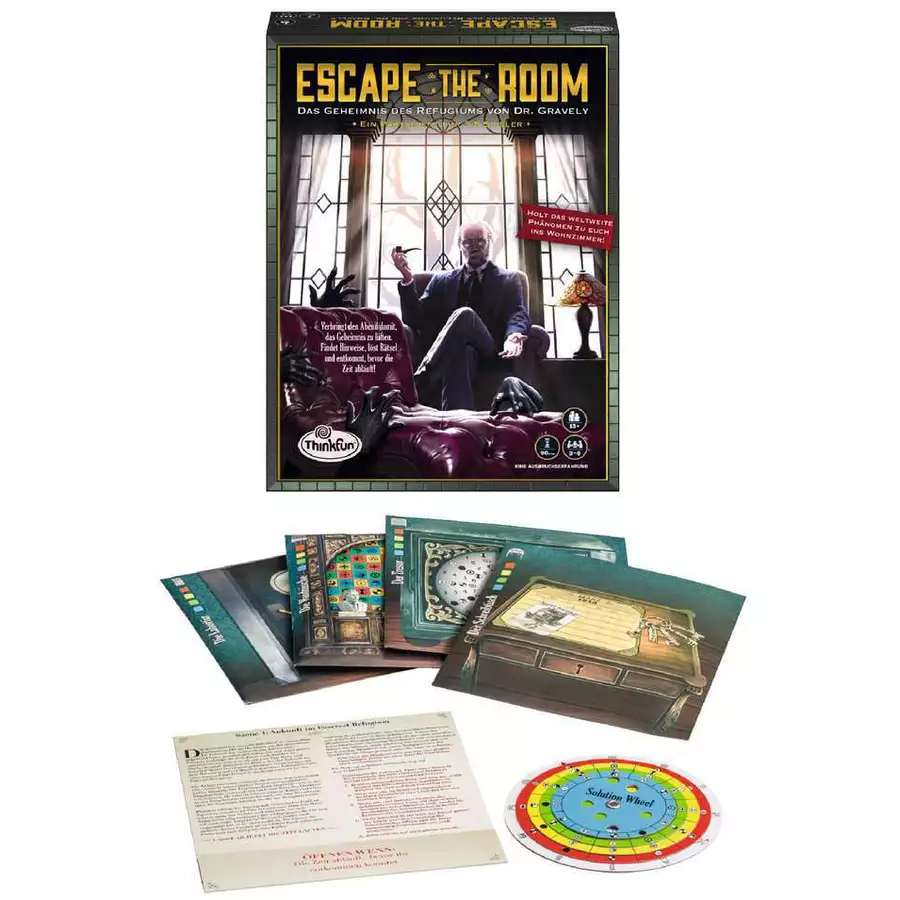 Thinkfun Escape the Room - Das Geheimnis des Refugiums von Dr. Gravely bunt
