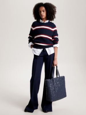 Bolsa Tote Macia Acolchoada com Monograma TH