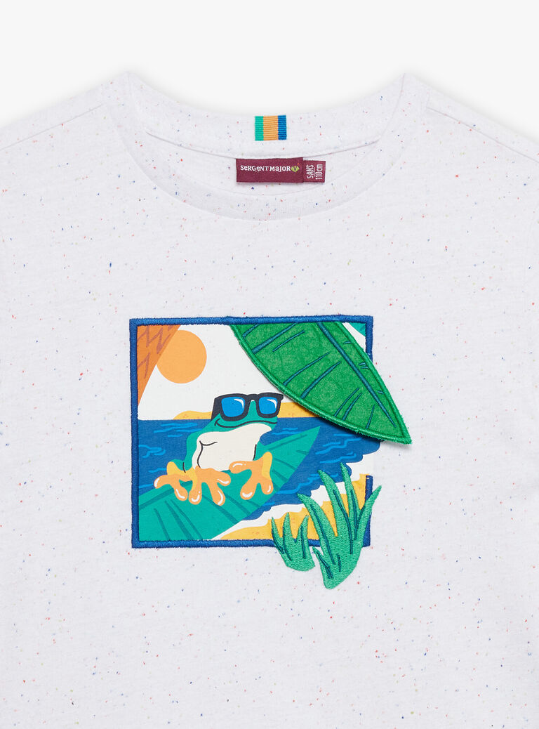 T-shirt écru à manches courtes