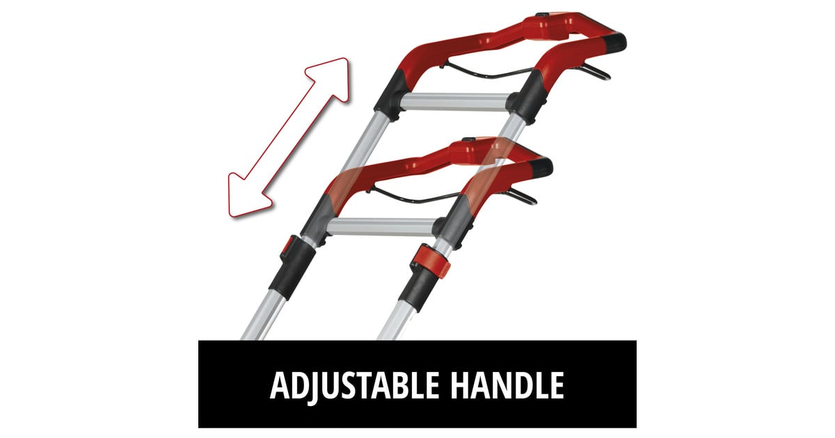 EINHELLAccu Grasmaaier RASARRO 36/42 (2x5,2Ah)  (Rood/zwart, 2x 5.2 Ah PXC accu's en 1x DUO-lader inbegrepen)