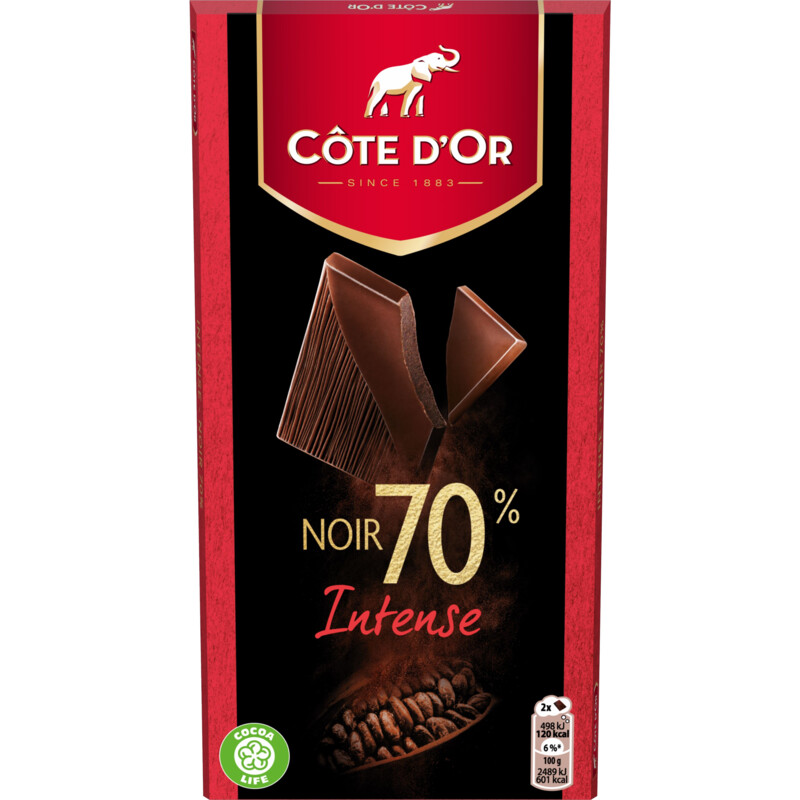 Côte d'Or 70% Pure chocolade reep intense