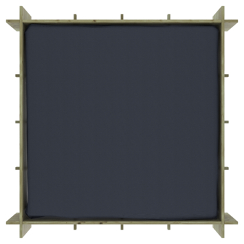 Compacte moestuinbak met gronddoek 120x120 cm