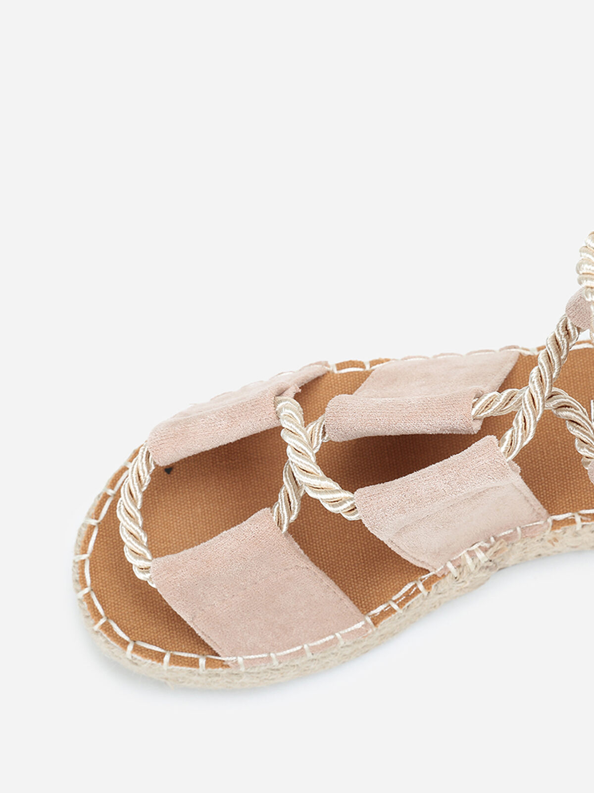 Sandales espadrilles à nouer- Beige