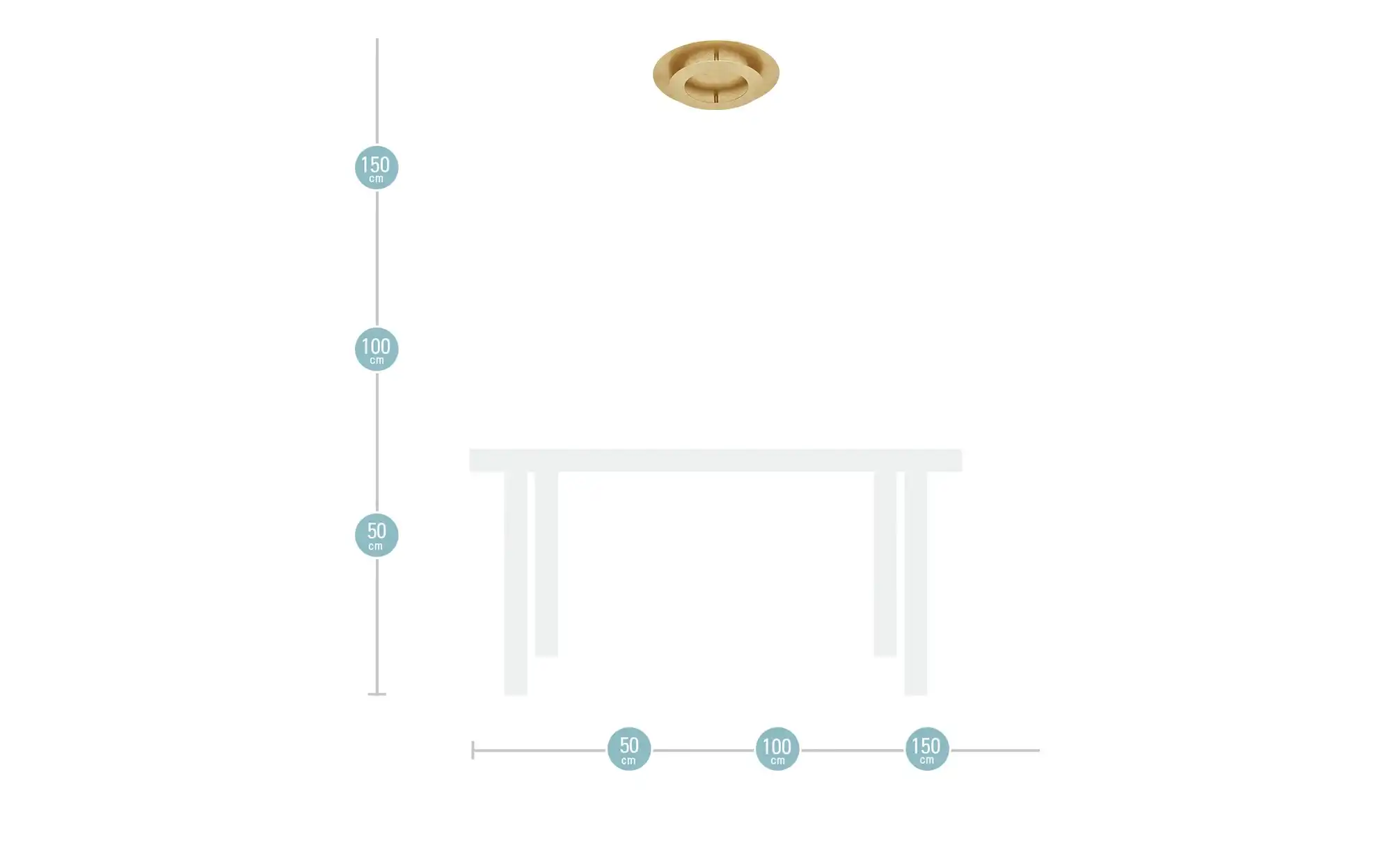Paul Neuhaus LED-Deckenleuchte, blattgoldfarben