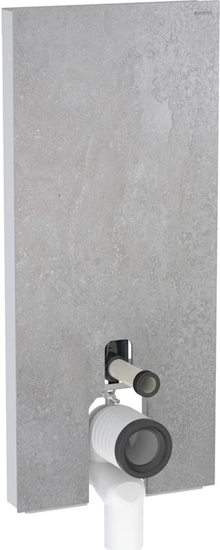 Geberit Monolith badkamerkranenmodule voor wc-voetstuk, 114cm, wateraansluiting middenachter, met P-aansluitbocht, 131.033.JV.5