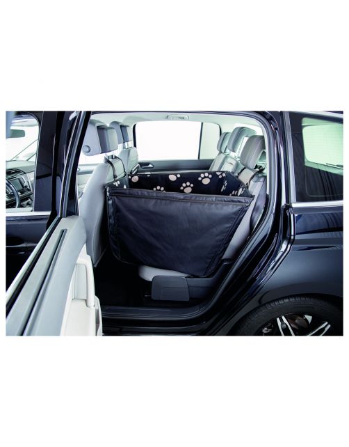 Trixie Autobeschermdeken Smal Met Hoge Zijdelen - Hondenautoaccessoire - 50x145 cm Zwart Beige