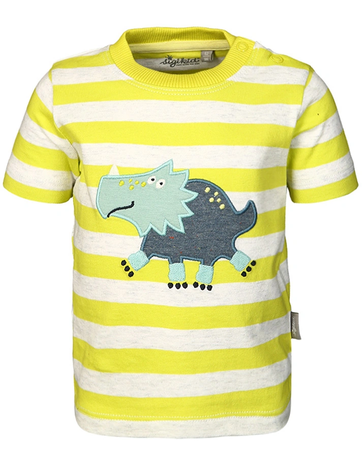 T-Shirt SPORTY DINO gestreift in gelb
