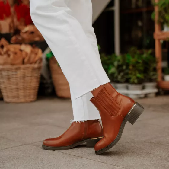 Bottines COGNAC PHILOV