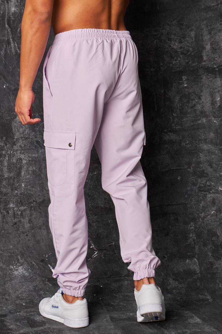 Pantalon de jogging fluide cargo violet