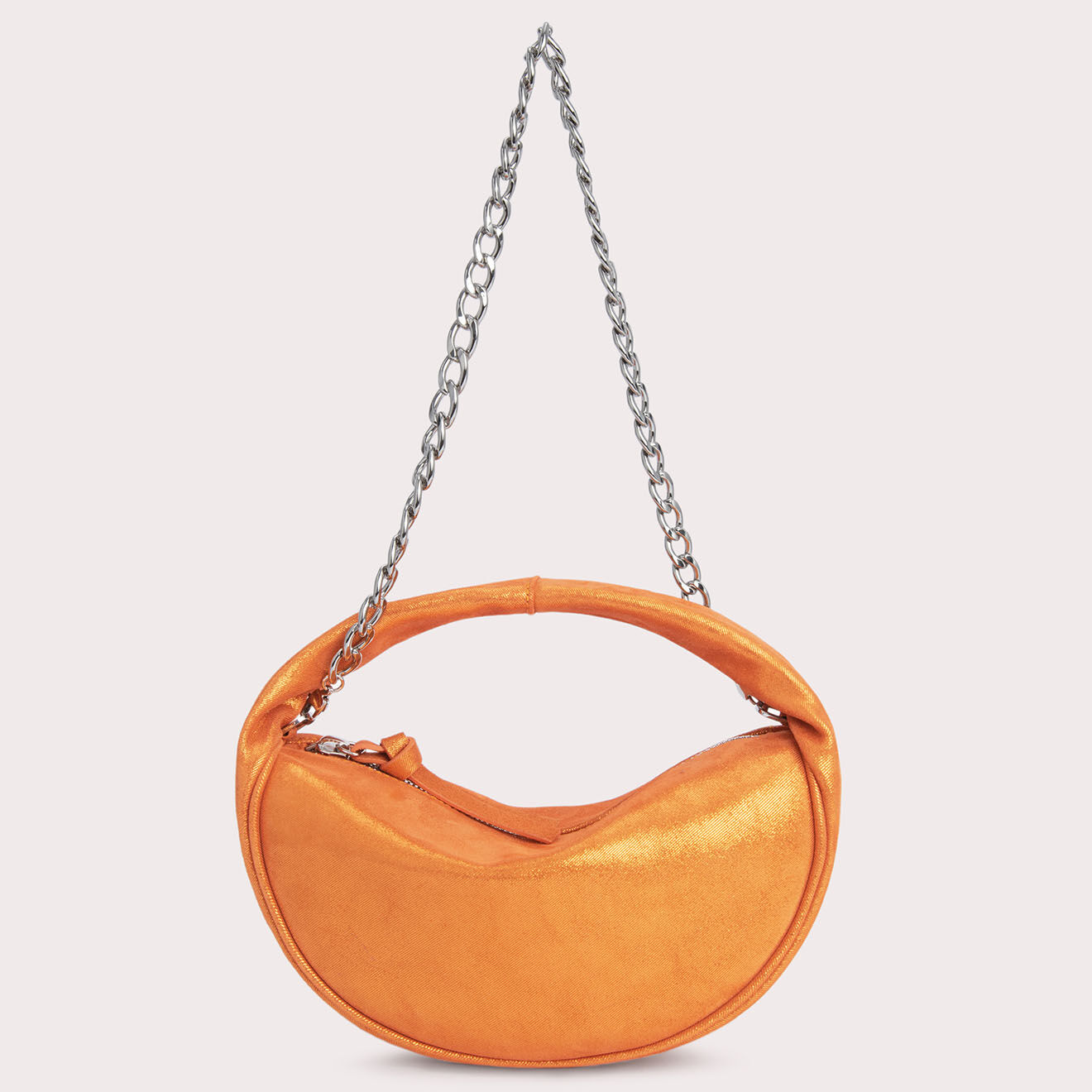 By Far Sac à main en Cuir Baby Cush orange - 12x22.5x8 cm