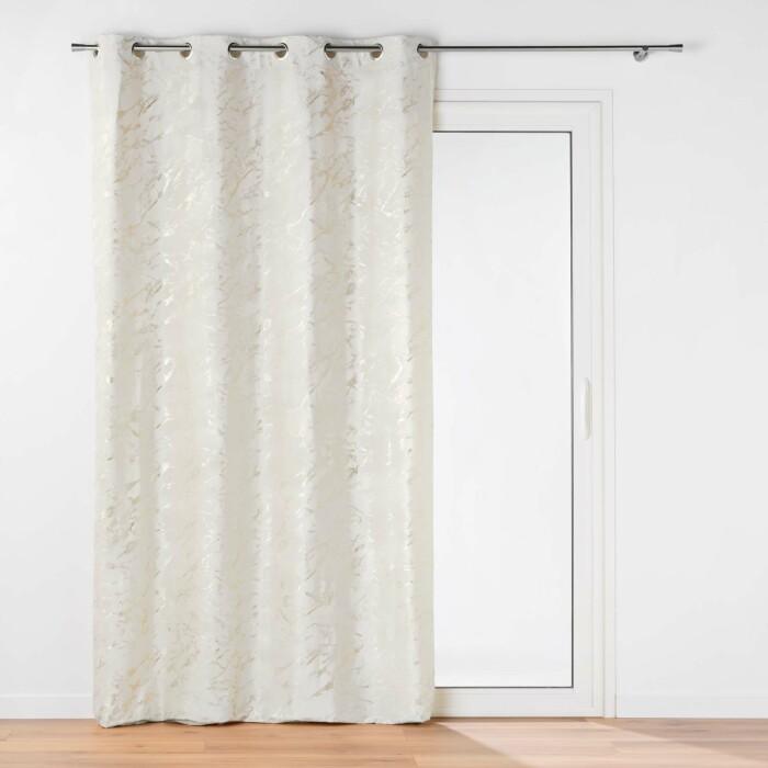 RIDEAU OEILLETS 140X260CM VELOURS METAL MARIUS