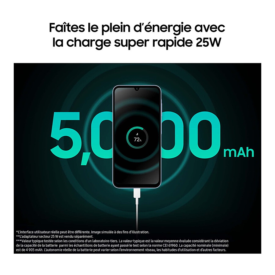 Samsung Galaxy A25 5G (Bleu) - 128 Go
