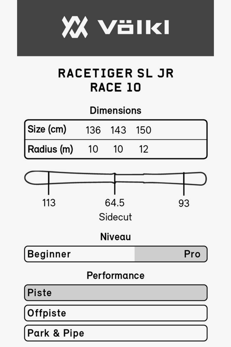 Voelkl Racetriger SL Kinder Ski Set 2223