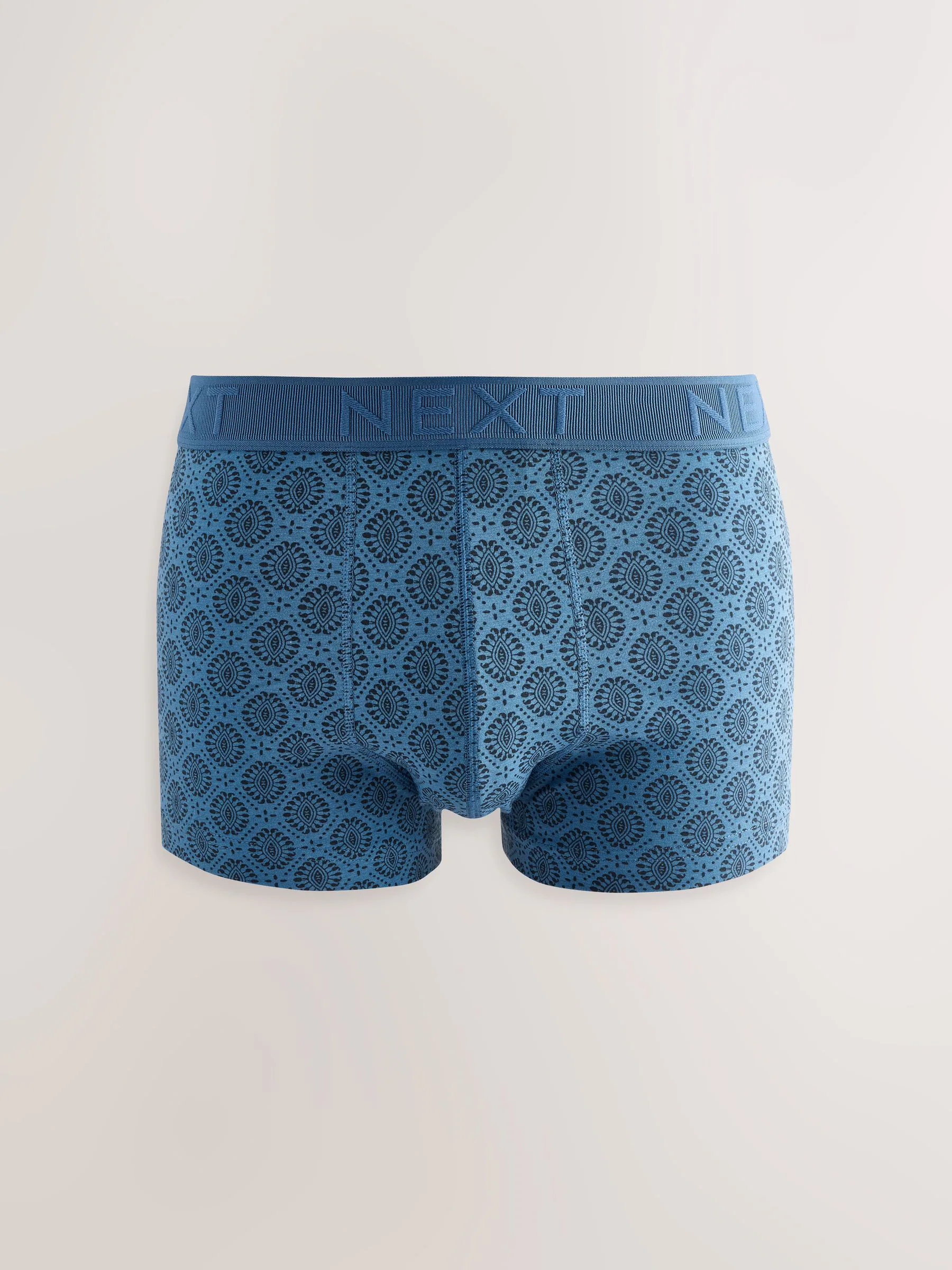 Blauw geometrisch motief - Verpakking van 5 - 5 Hipsterboxershorts