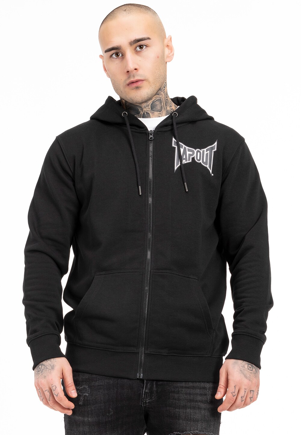 Tapout Herren Kapuzenjacke mit Reißverschluss normale Passform OCTAGON FULL ZIP HOODIE
