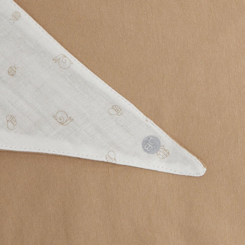 Foulard gaze de coton animaux blanc bébé garçon Blanc