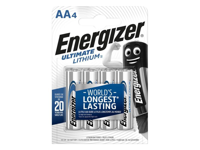 Energizer Batterie Ultimate Lithium AA , 4 Stück Typ LR6 / AA / Mignon, 4 Stück