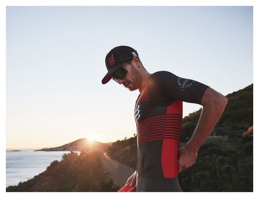 Casquette Compressport Racing Trucker Noir Rouge Unisex