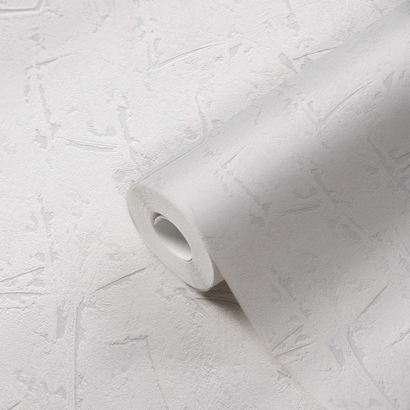 Vliestapete SIMPLY WHITE - grau - 10 Meter