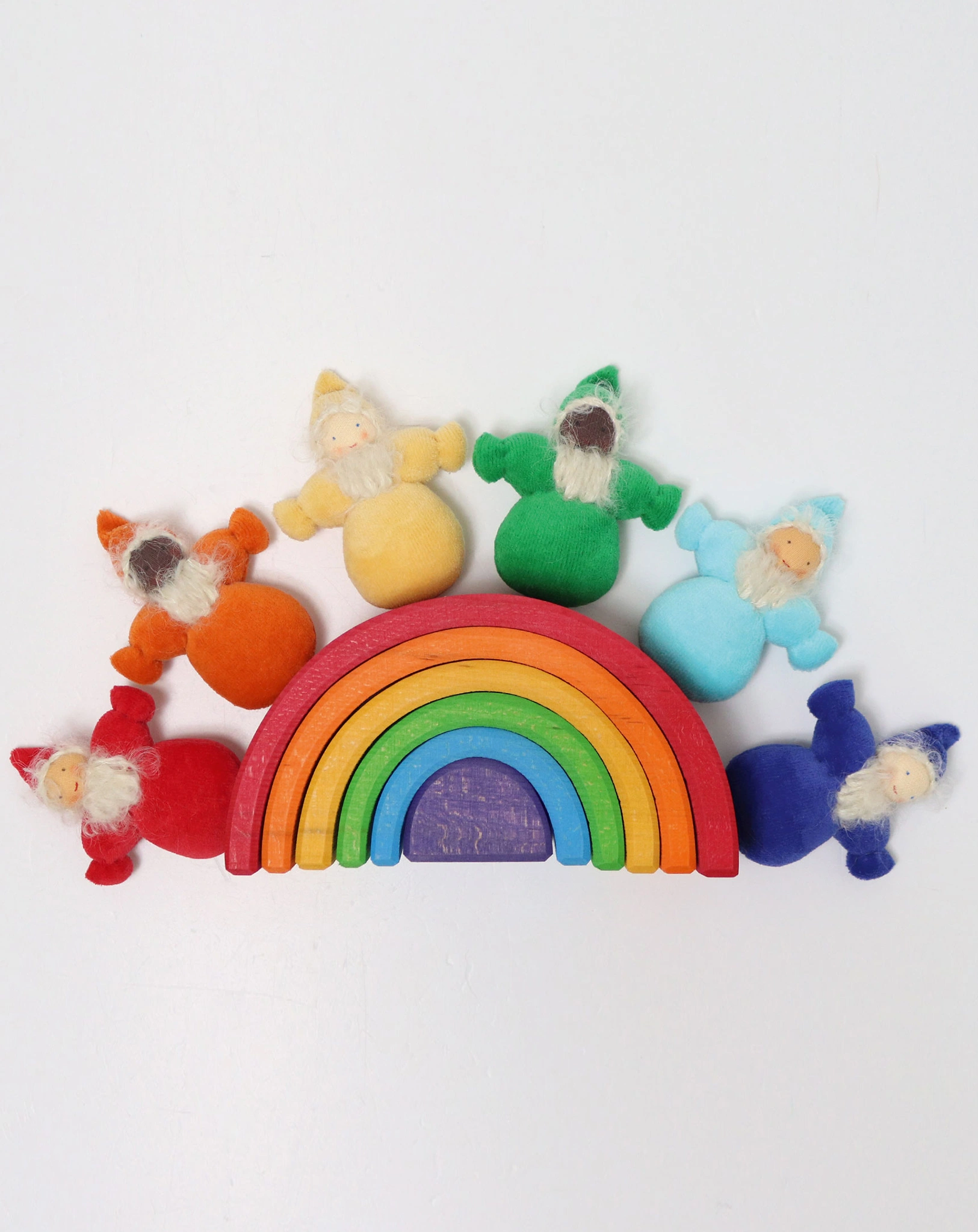 Stoffpuppen-Set REGENBOGEN TASCHENZWERGE 6-teilig
