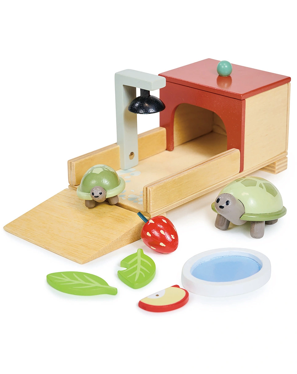 Haustier-Spielset SCHILDKRÖTE aus Holz
