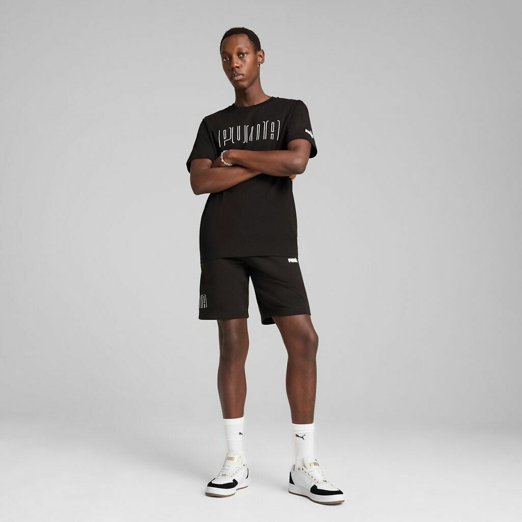 PUMA<br>Camiseta de manga curta com logotipo grande com estampa gráfica