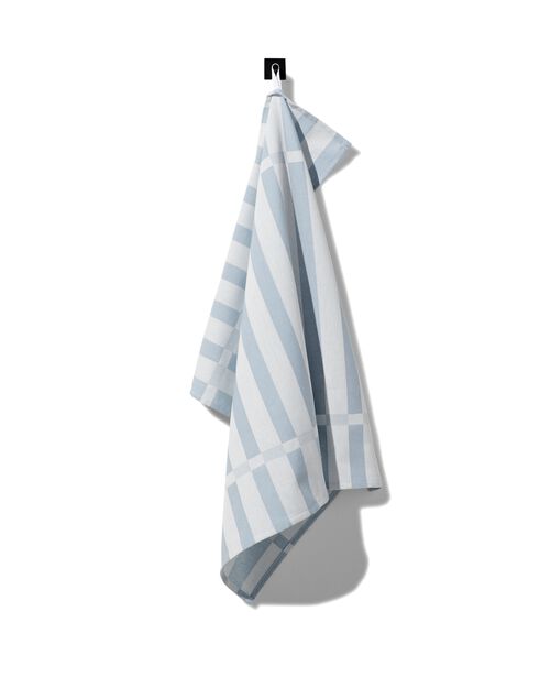 torchon 65x65 coton bleu clair
