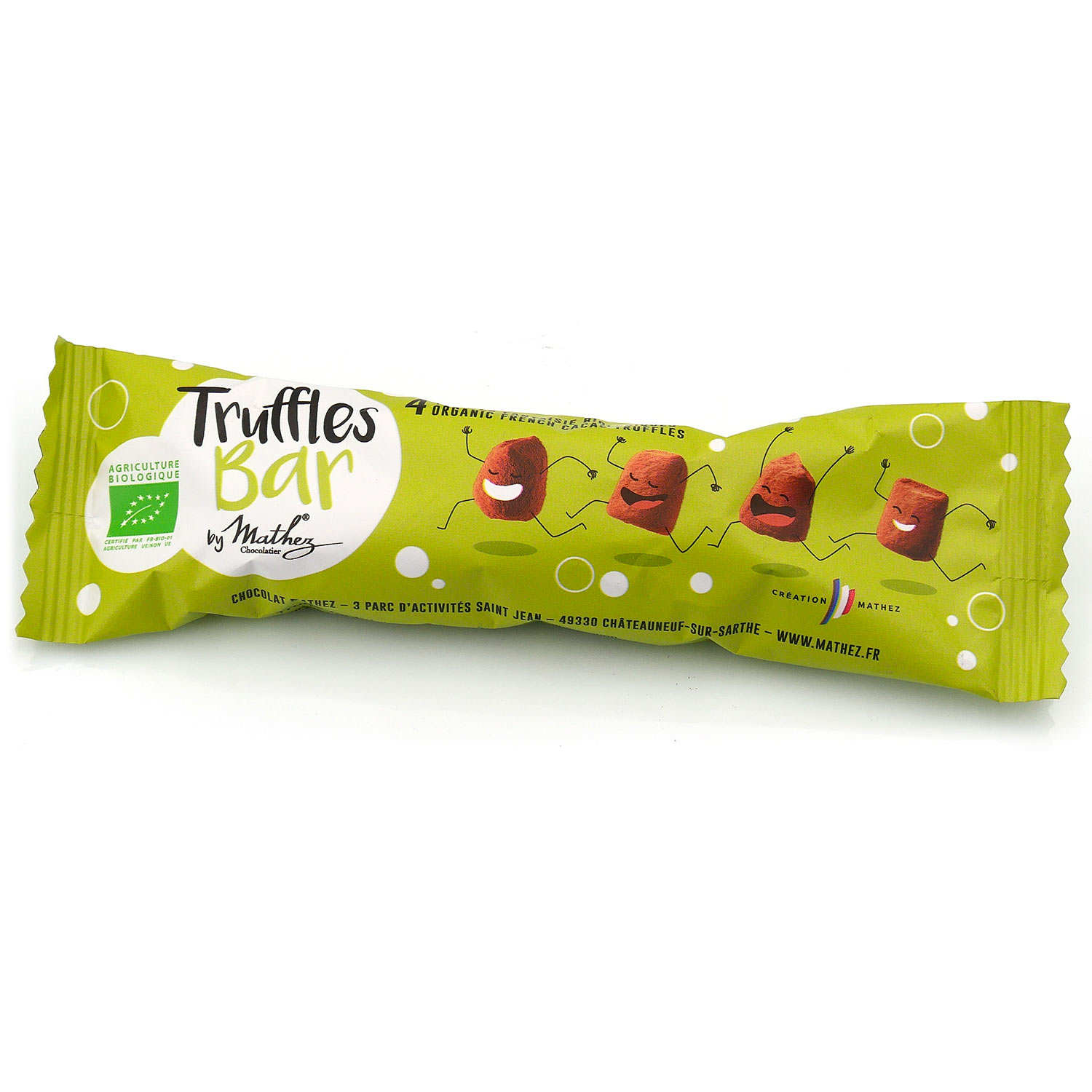 Truffes Bar Bio - Etui de truffes fantaisie au chocolat bio