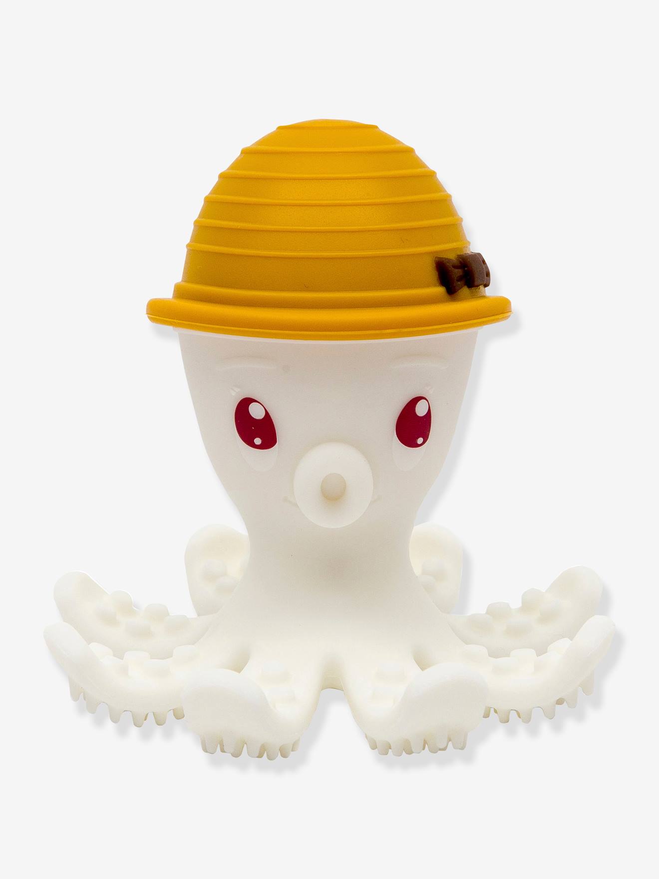 Brinquedo de dentição Bonnie the Octopus para bebês, tamanho médio, azul liso.
