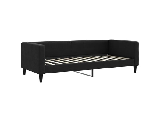 VIDAXL - Lit de jour avec lit gigogne noir 90x200 cm tissu