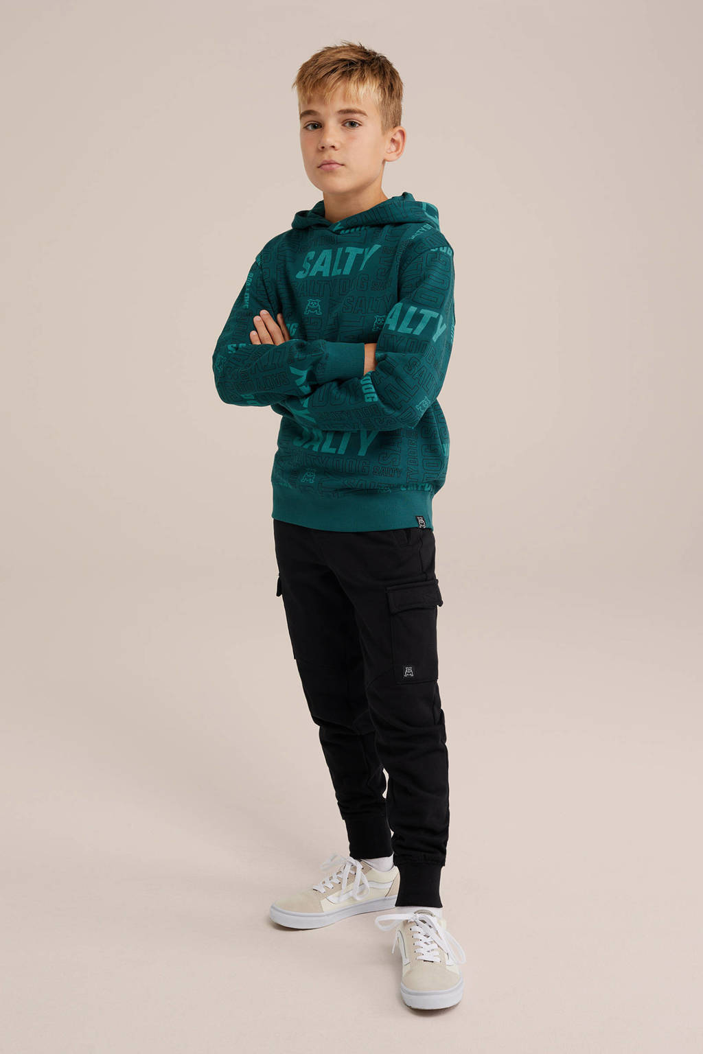 Salty Dog hoodie petrol