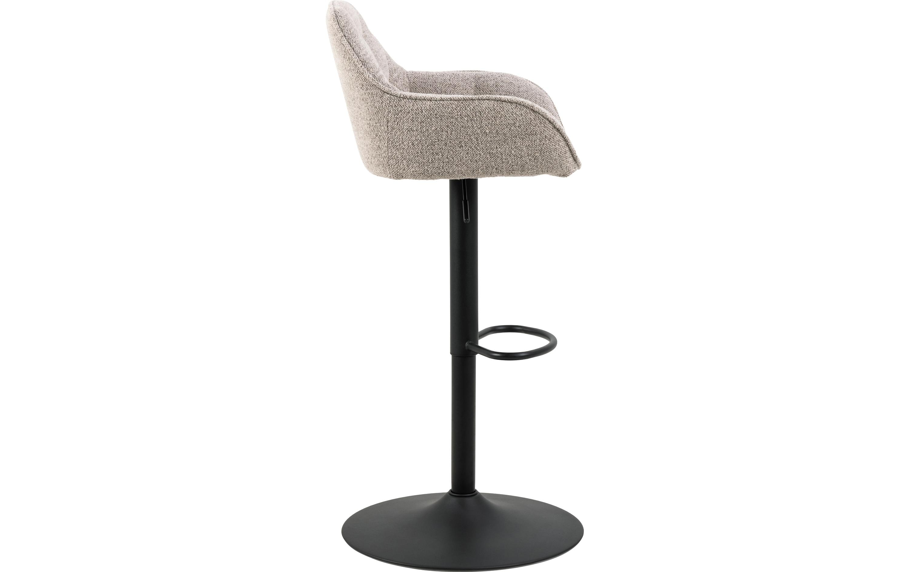 Barhocker Brooke, 2 Stück, 52 x 109 cm, Beige<br>Barstühle mit feinem Steppdetail