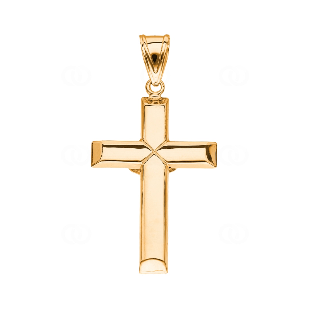 Anhänger 750/18 K Gelbgold Kreuz mit Jesus 50 x 30mm