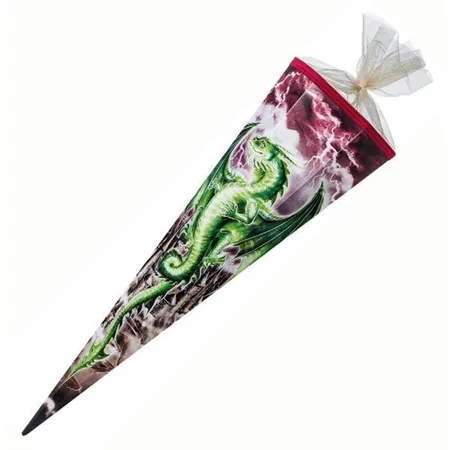 Nestler Schultüte Green Dragon, 85 cm, 6-eckig