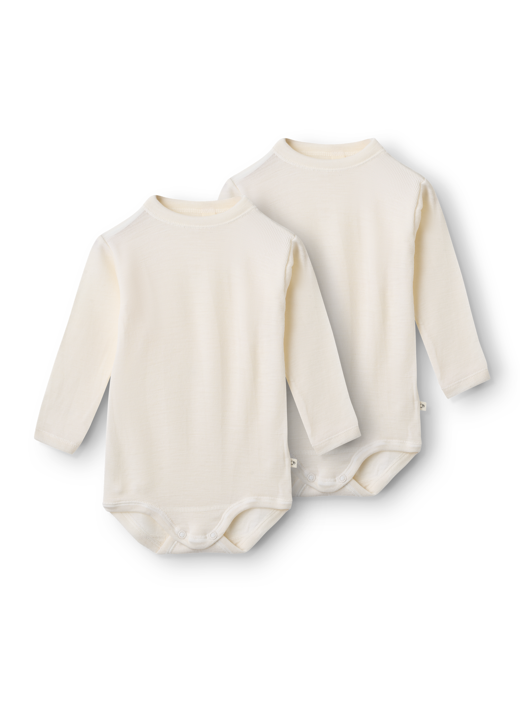 Romper met lange mouw van merinowol/zijde voor baby's (2 stuks)
