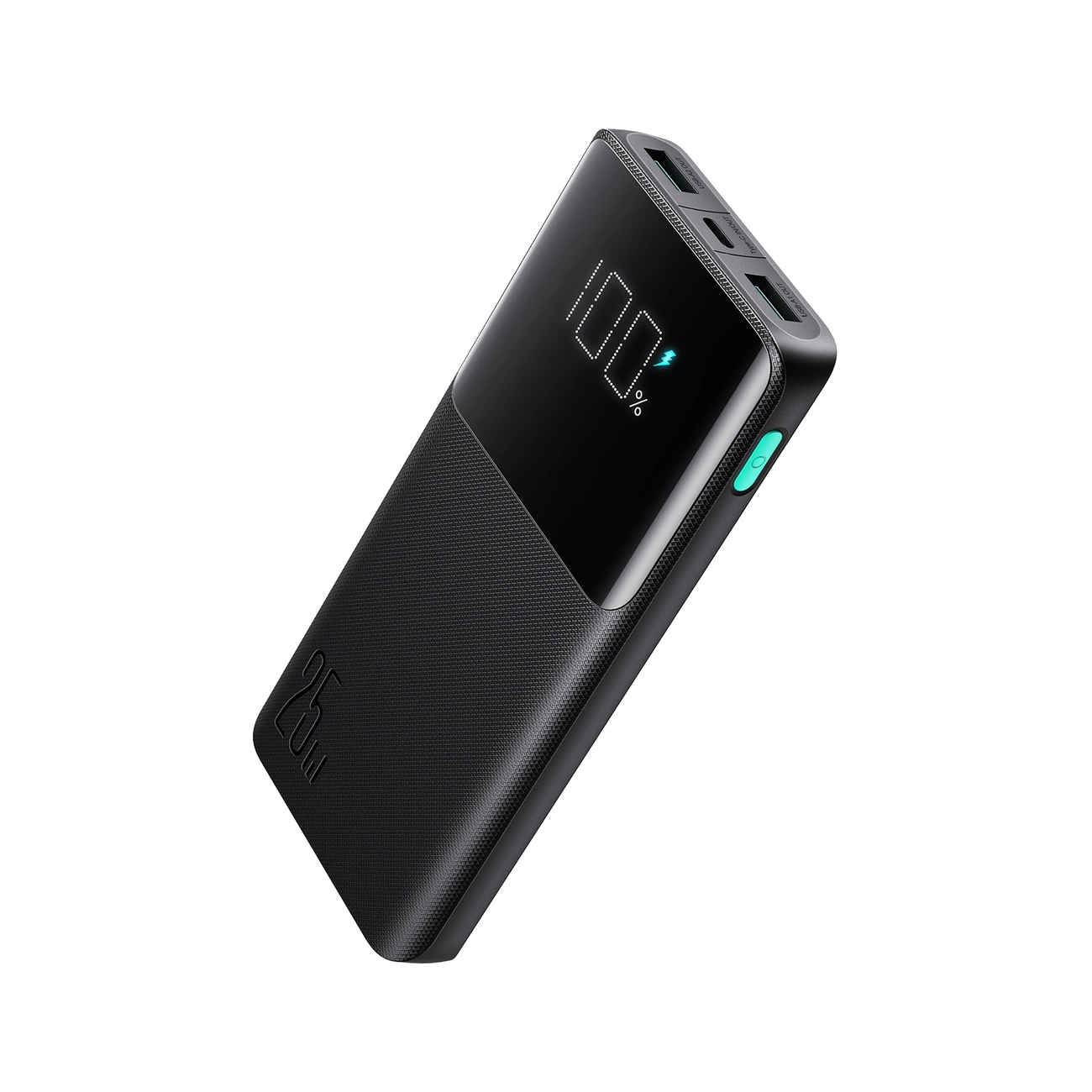 (25W) 10000mAh Dual USB A / USB C Powerbank Power Delivery Ladegerät (JR-PBF20) - Schwarz