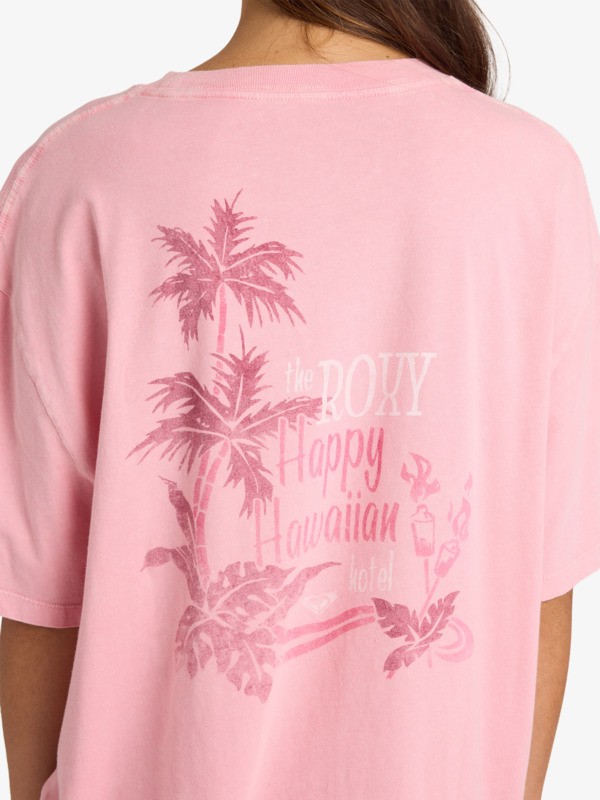 Talloversize Washed T-Shirt à manches courtes Rose Femme