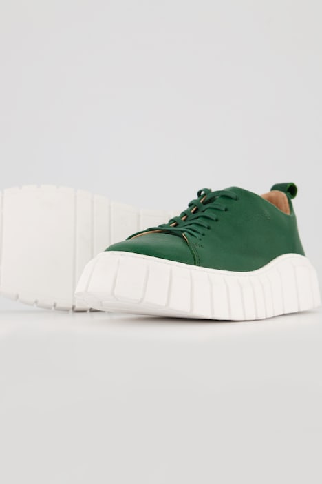 Lederschuhe, Wechselfußbett, markante Sohle, Lederfutter