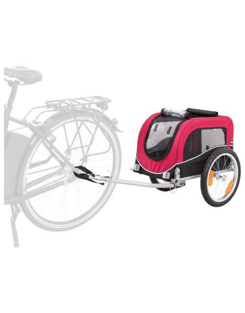 Trixie Fietskar - Hondenfietskar - 53x60x60\/117 cm Zwart Rood Tot 15 Kg Small