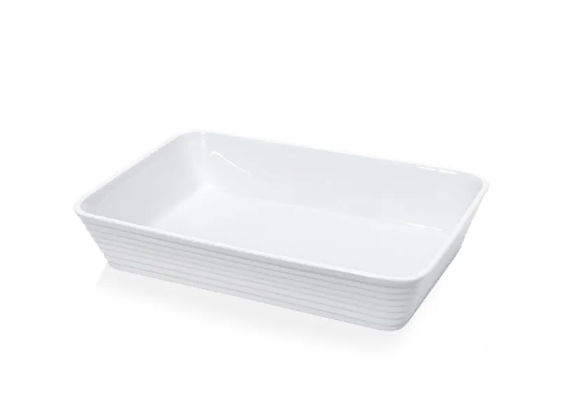 Küchenprofi Burgund, Serveringsskål, Porcelæn, Hvid, Rektangulær, 120 mm, 200 mm