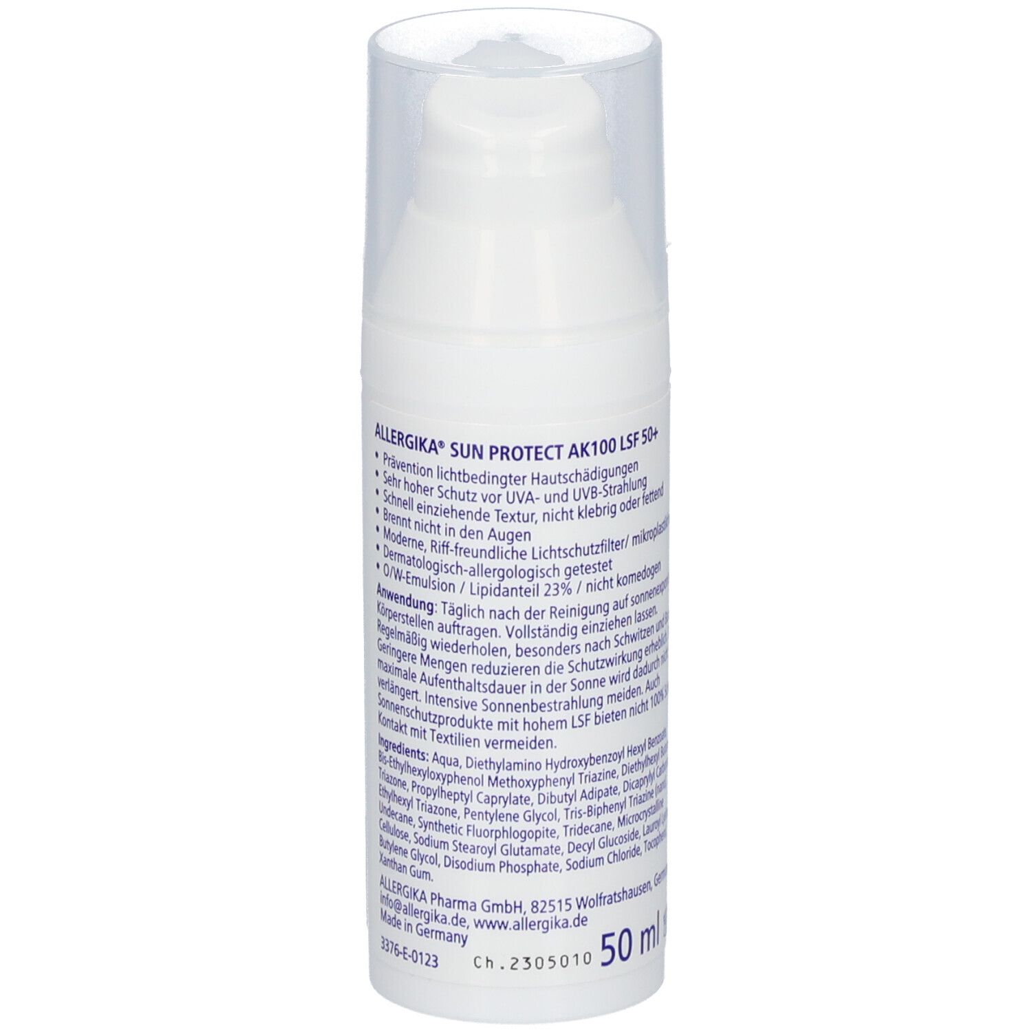 ALLERGIKA® SUN PROTECT AK 100 SPF 50+ - Extrem-Sonnenschutz (LSF>100) bei Hautkrebs (Aktinischen Keratosen), Photodermatosen oder nach Laserbehandlungen