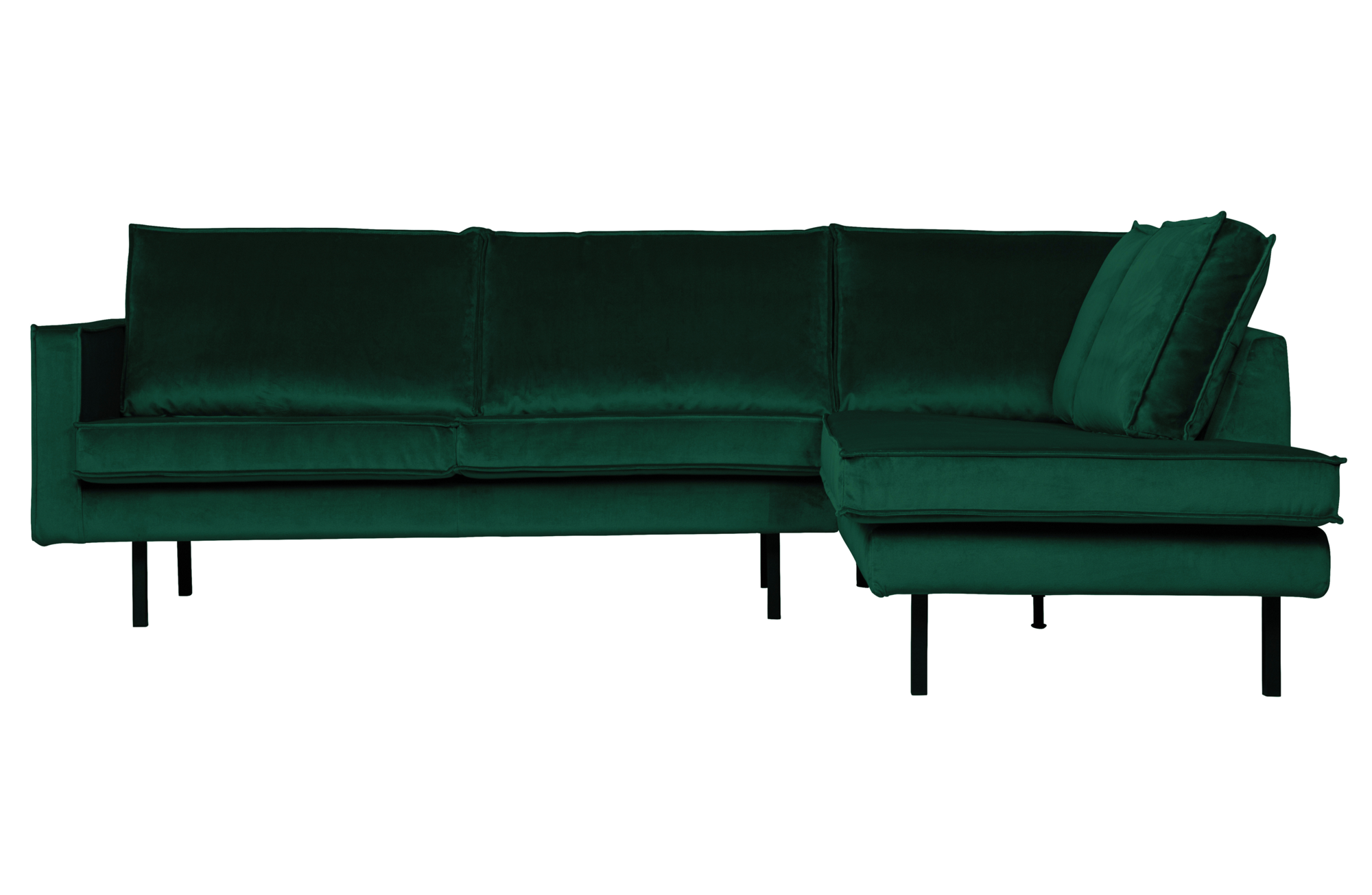 BePureHome hoekbank Rodeo fluweel Rodeo Hoekbank Fluweel Rechts - Green Forest