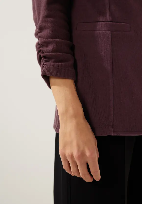 Longblazer mit Raffung - purple brown