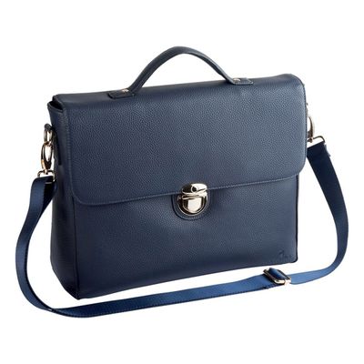Oberthur Lady Bradford - Cartable rigide 2 compartiments - marine - 29 x 11,5 x 36 cm